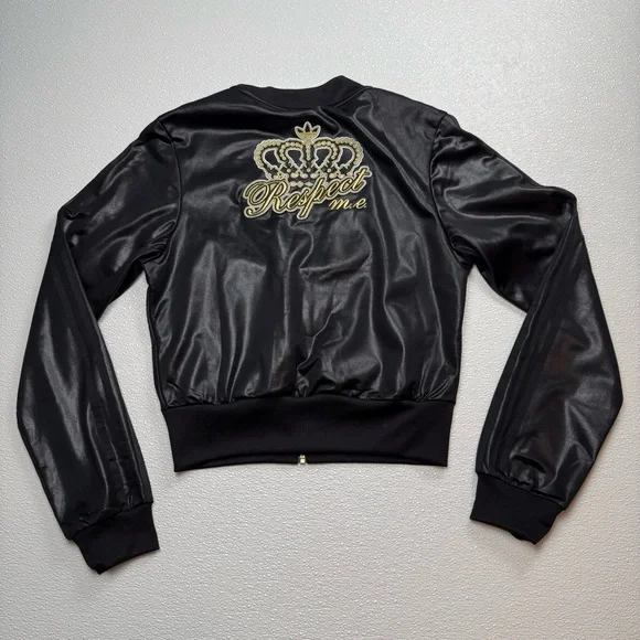 Adidas Respect M.E. by Missy Elliott Faux Leather Track Jacket